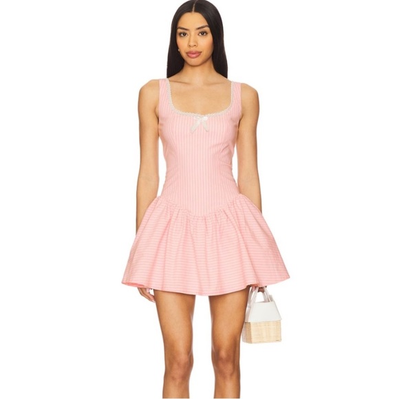 MAJORELLE Dresses & Skirts - MAJORELLE Cynthia Mini Dress in Pink & White Stripe